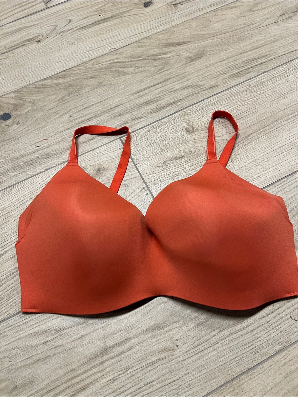 knix Smooth Seamless Bra in Orange